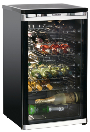 Черный винный холодильник Severin KS 9883