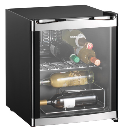 Чёрный холодильник для вина Severin KS 9886