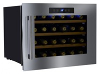 56л Встраиваемый винный шкаф с 1-ой температурной зоной на 24 бутылок Dunavox DX-24.56BSK