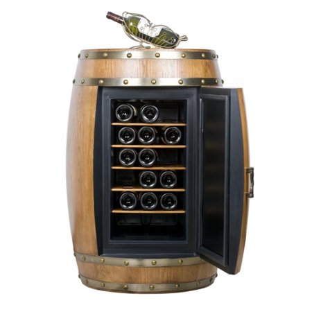 Винный холодильник в виде деревянного бочонка на 18 бутылок вина Cold Vine JW-18B
