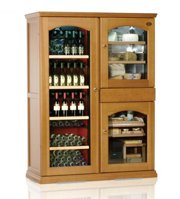 760л Винный шкаф для 238 бутылок вина, сигар или сыра IP INDUSTRIES CEX 2503 LNU из дерева цвета ОРЕХ