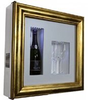 6л Настенный винный холодильник-картина на 1 бутылку и 2 бокала IP INDUSTRIE QV12-B3150B