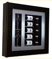 10л Настенный винный шкаф-картина на 5 бутылок и 2 бокала IP INDUSTRIE QV52-N1152B