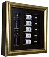10л Настенный винный шкаф-картина на 5 бутылок и 2 бокала IP INDUSTRIE QV52-N3151B