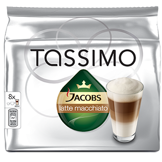 Упаковка кофе капсул (8 порций) Tassimo JACOBS Латте Макиато