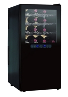 68л Холодильник для вина с 2-мя температурными зонами для 24 бутылок GASTRORAG JC-68DFW