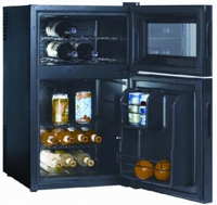 44л Винный шкаф с 2-мя температурными зонами для 8 бутылок вина и отделением для напитков GASTRORAG BCWH-68