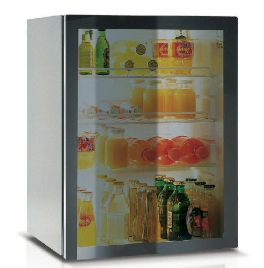 60л Компрессорный мини холодильник минибар с прозрачной дверцой для гостиницы и офиса Vitrifrigo C60PV