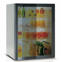 60л Компрессорный мини холодильник минибар с прозрачной дверцой для гостиницы и офиса Vitrifrigo C60PV