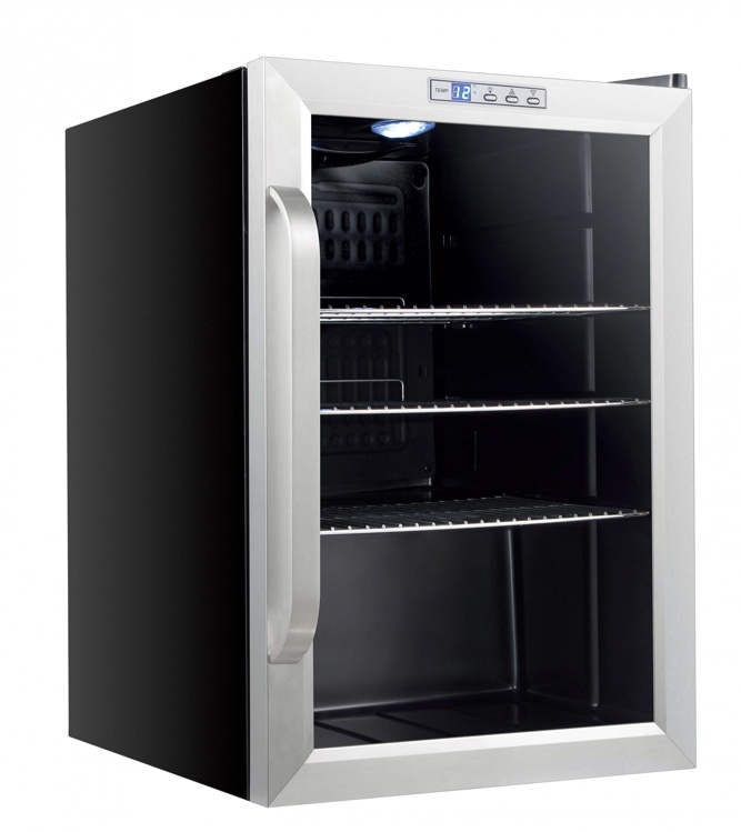 Мини холодильник со стеклянной дверью GEMLUX GL-BC62WD
