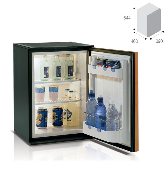 42л мини холодильник минибар с отделкой под дерево для гостиницы или офиса Vitrifrigo C420 L