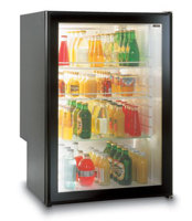 115л Мини холодильник для гостиницы и офиса со стеклянной прозрачной дверцей Vitrifrigo C115PV