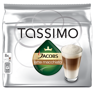 Упаковка кофе капсул (8 порций) Tassimo JACOBS Латте Макиато Упаковка кофе капсул (8 порций) Tassimo JACOBS Латте Макиато